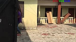 Ebony Outdoor Creampie Sex