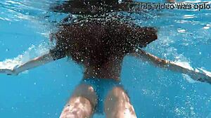 Skinny Babe Swimming