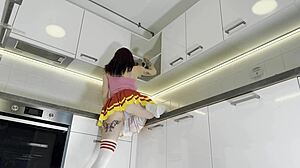 redhead panties flash