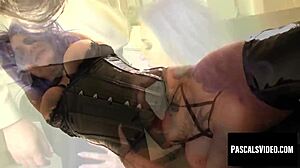 Slut Flogged Sucks Cock