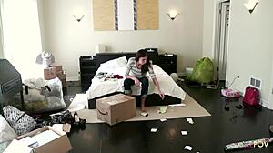 Brunette Eats Blonde Ass