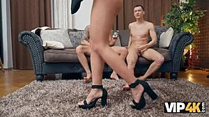 Guy Fucks Hottie Threesome