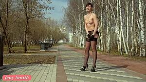 jeny stockings flash