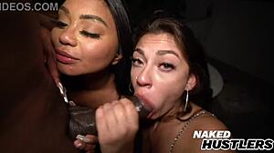 rooftop double blowjob