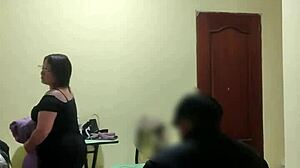 maid flirting bedroom