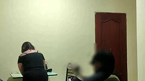 maid flirting bedroom