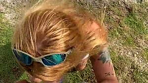 Beach Blonde Blowjob