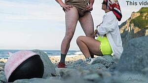 beach stranger handjob